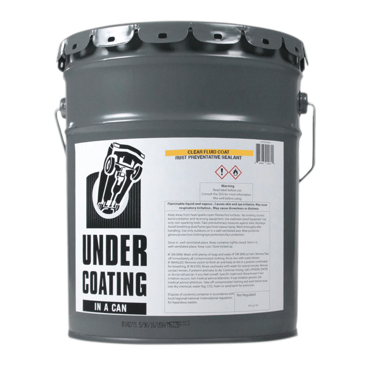 5 Gallon Pail of Clear Fluid Coat Undercoating