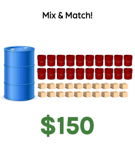 graphic of different sized oil options