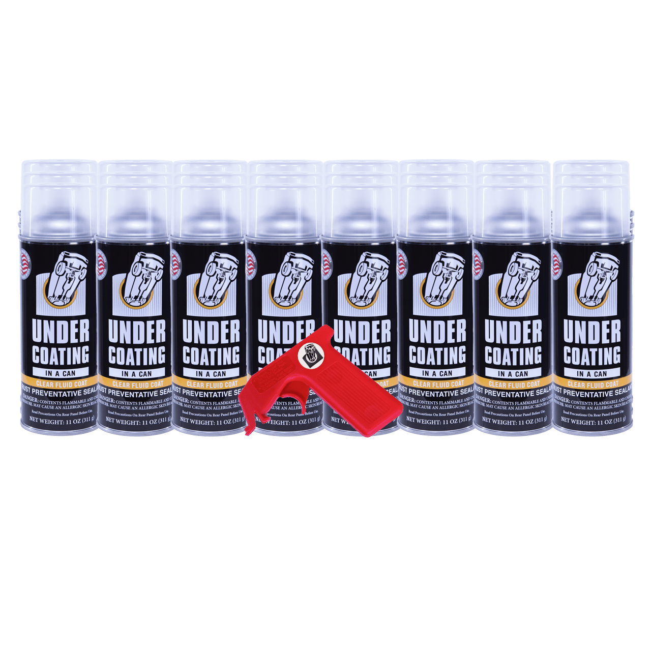 24 Pack of Aerosol Cans of Clear Fluid Coat Undercoating