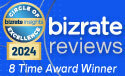 Bizrate 2024 Gold Eight Time Winner
