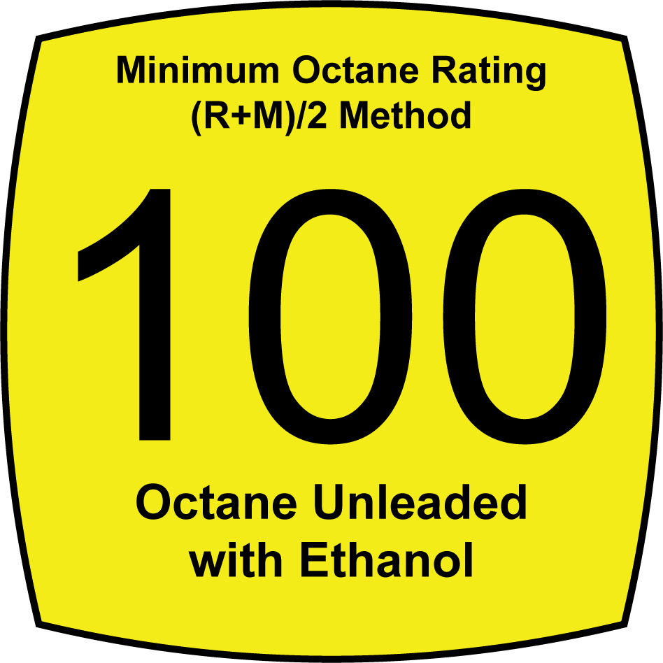 Unleaded 100 Octane Fuel with Ethanol