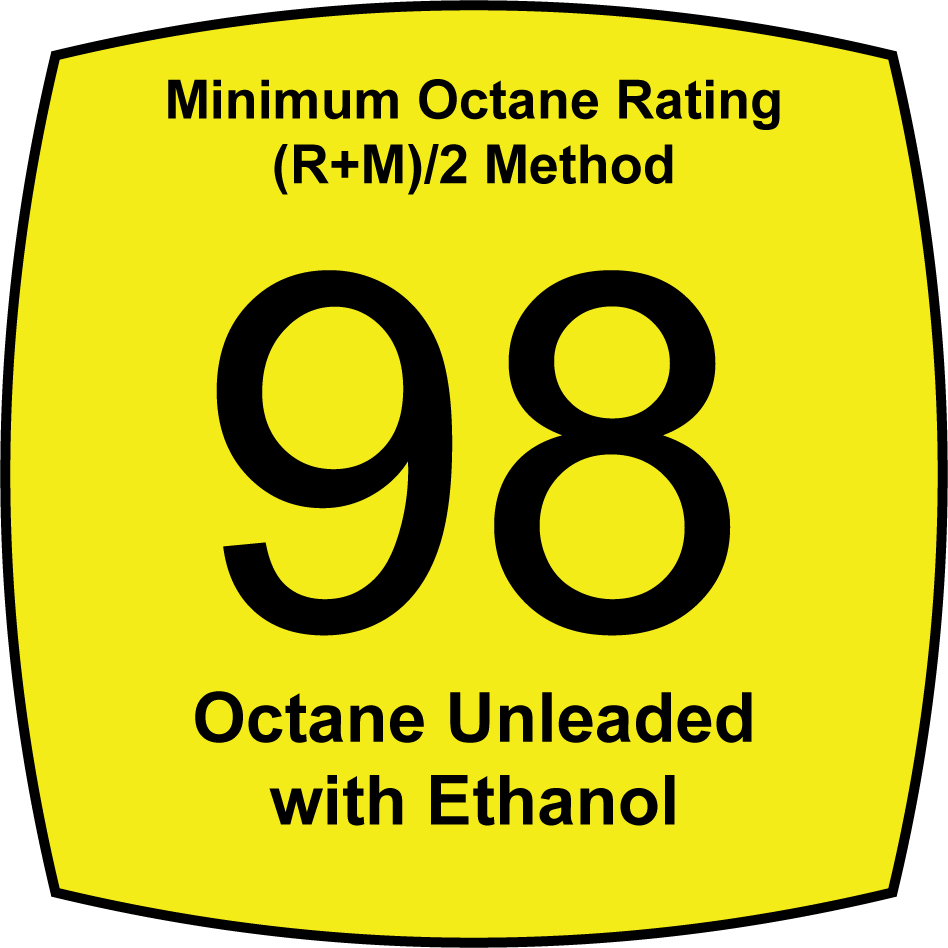 5.6 Percent Oxygenated, 98 Octane, Unleaded Fuel