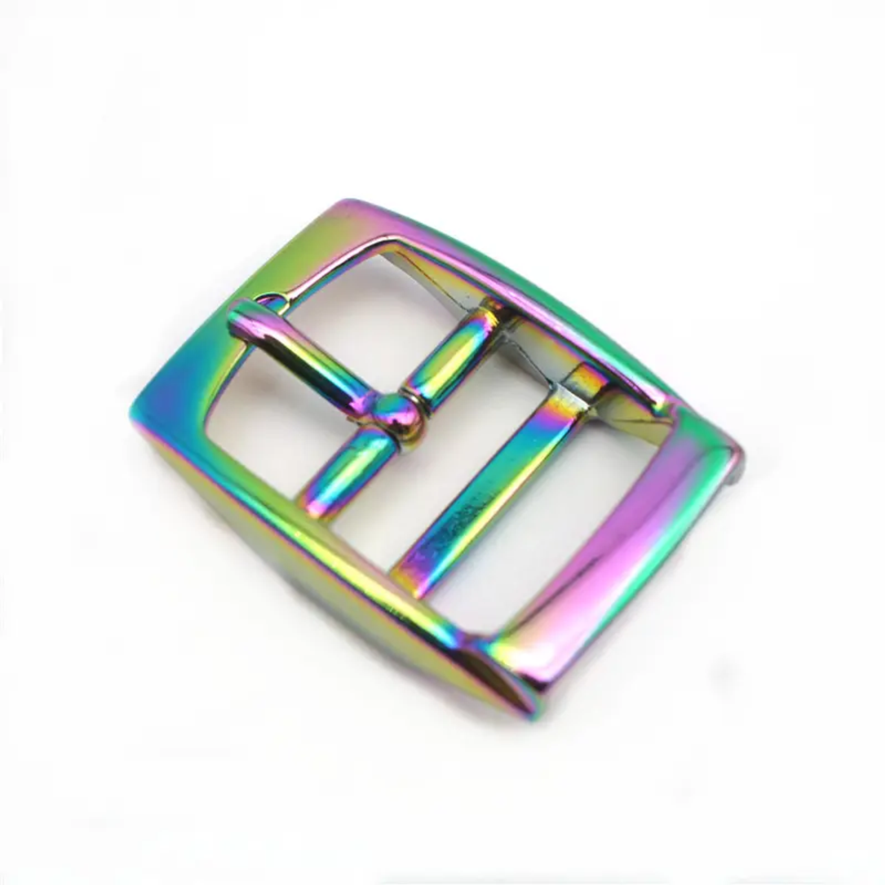 20mm Rainbow Metal Belt Buckle Double Bar Buckle Adjuster 