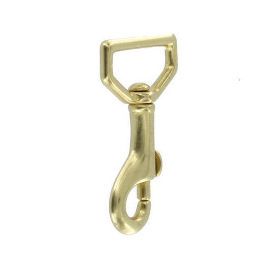 Everbilt 13/16 in. x 3-3/4 in. Solid Brass Swivel Spring Snap Hook