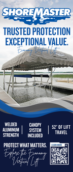 ShoreMaster Economy Vertical Lift Retractable Banner