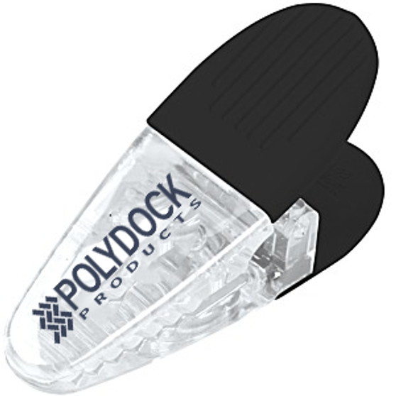 PolyDock Products Power Clip White / Black - BOX OF 25