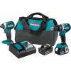 Makita XT269M 18V LXT Lithium-Ion Brushless Cordless 2-Pc. Combo Kit (4.0Ah), Blue Drill Drivers