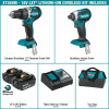 Makita XT269M 18V LXT Lithium-Ion Brushless Cordless 2-Pc. Combo Kit (4.0Ah), Blue Drill Drivers