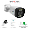 Hiseeu 4K 8MP 5MP POE IP Camera Audio Record CCTV Security Surveillance Camera Waterproof IP66 Outdoor Home Video H.265