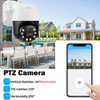 5MP HD IP Dome Camera Outdoor PTZ Home Security CCTV Camera WiFi 2 way Audio Auto Tracking Onvif Surveillance H.264 Network|Surveillance Cameras