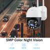 5MP HD IP Dome Camera Outdoor PTZ Home Security CCTV Camera WiFi 2 way Audio Auto Tracking Onvif Surveillance H.264 Network|Surveillance Cameras