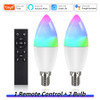 Wifi E14 Led Bulbs 220V Candle Light Tuya Smart Life Spotlight RGB Lamp with RF 2.4G Remote Group Voice Control Alexa Google