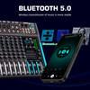 IKGE DP-10 Professional Gig Mixer DJ Mixer 99 DSP Reverb Adjustment Bluetooth Connection For Stage Performance, Recording Studio