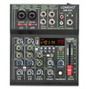 LOMEHO Audio Mixer 4 Channel Mini Portable Sound Mixing DJ Console Bluetooth USB Play Record Individual 48V Phantom Power AM-AX3