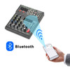 LOMEHO Audio Mixer 4 Channel Mini Portable Sound Mixing DJ Console Bluetooth USB Play Record Individual 48V Phantom Power AM-AX3