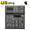 LOMEHO Audio Mixer 4 Channel Mini Portable Sound Mixing DJ Console Bluetooth USB Play Record Individual 48V Phantom Power AM-AX3
