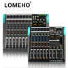 LOMEHO 6/8 Channel Mixing Console Bluetooth Audio Mixer 256 Digital Effects Sound Table 48V USB Play Record DJ Controller PA6/8