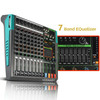 LOMEHO 6/8 Channel Mixing Console Bluetooth Audio Mixer 256 Digital Effects Sound Table 48V USB Play Record DJ Controller PA6/8