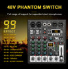 TKL 4 Channel 99 DSP Audio Mixer 48V Phantom Power USB Studio Sound Mixers Bluetooth DJ Console Mixing for Karaok
