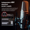 Professional 6 channels 99DSP Digital screen Audio mixer Sound Card DJ Mixing Console With USB Interface 48V MP3 for Recording