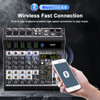 Professional 6 channels 99DSP Digital screen Audio mixer Sound Card DJ Mixing Console With USB Interface 48V MP3 for Recording