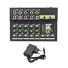 10-Channel Mixing Console Digital Audio Mixer Stereo Mic/Line Mixer Reverb & 48V Phantom Power for Recording DJ Live Karaoke