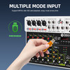 Debra V4/V8 Audio Mixer DJ Controller with Bluetooth USB 48V Phantom Power 4/8Channel Audio Mixer for Karaoke PC Recording
