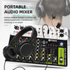 Debra V4/V8 Audio Mixer DJ Controller with Bluetooth USB 48V Phantom Power 4/8Channel Audio Mixer for Karaoke PC Recording