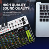 Debra V4/V8 Audio Mixer DJ Controller with Bluetooth USB 48V Phantom Power 4/8Channel Audio Mixer for Karaoke PC Recording