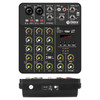 Debra V4/V8 Audio Mixer DJ Controller with Bluetooth USB 48V Phantom Power 4/8Channel Audio Mixer for Karaoke PC Recording