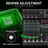 XTUGA LXT8 Professional DJ Mixer 8-Channel Mixer Supports 48V Wanda Power With 99 DSP Effects For Stage Tuning Recording Studio