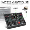 XTUGA LXT8 Professional DJ Mixer 8-Channel Mixer Supports 48V Wanda Power With 99 DSP Effects For Stage Tuning Recording Studio