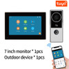TUYA Wifi Video Doorbell 1080P 10 Inch 7 Color Touch Screen Smart APP Home Visual Intercom Kits for RFID Access Control System