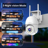 Lenovo 3MP HD Smart Wifi PTZ Camera Outdoor 5x Digital Zoom Auto Tracking ONVIF CCTV IP Camera Security Video Surveillance Cam