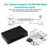 5 Port 1000Mbps Gigabit Network Switch RJ45 Ethernet Switching Splitter Shunt Gigabit Ethernet Fast Internet LAN Repeater Hub