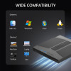 External Blu Ray Drive USB 3.0 BD/DVD/CD-ROM Player Burner for Laptop PC Support 100G Disc Optical Drives with SD/TF Card Slots
