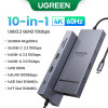UGREEN 12-in-1 USB HUB Type-C to 2HDMI 4K120Hz DP USB3.2 10Gbps SD/TF RJ45 PD100W for MacBook Dell HP Laptop Accessories Docking