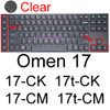 Keyboard Cover for HP Omen 17 17t 17z Plus 17-ck 17-cm 17-cb 17-an x Gaming Silicone Protector Skin Case Accessory 17.3 inch