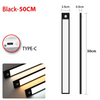 LED Night Light 20/30/40/60CM Motion Sensor Wireless USB Cabinet Night Light Wardrobe Lamp For Kitchen Cabinet Bedroom Wardrobe