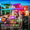 Dc24V Outdoor Rgb Led Strip Ribbon Tape 50M 10M 30M Waterproof Color Changing Christmas House Rope Lighting Remote App Control