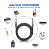 1/4 Inch Straight Instrument Cable 6.35mm To 6.35mm Mono Audio Professional Guitar Cable for Guitar Bass Amplifier Keyboard
