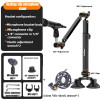 Mic Boom Arm Desk Mount, microphone stand Arm Profile 360°Swivel , Adjustable Mic Arm with Detachable Rise Column for Streaming