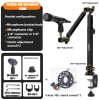 Mic Boom Arm Desk Mount, microphone stand Arm Profile 360°Swivel , Adjustable Mic Arm with Detachable Rise Column for Streaming