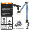 Mic Boom Arm Desk Mount, microphone stand Arm Profile 360°Swivel , Adjustable Mic Arm with Detachable Rise Column for Streaming