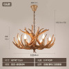 AmericanStyle Vintage Chandelier Resin Deer Horn Antler Ceiling Light Pendant Lamp for Restaurant Bedroom Living Room Home Decor