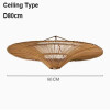 Vintage LED Pendant Light Nordic Umbrella Handmade Rattan Lamp for Living Room Bedroom Hall Dining Rom Table Living Room Lustre