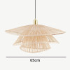 Vintage LED Pendant Light Nordic Umbrella Handmade Rattan Lamp for Living Room Bedroom Hall Dining Rom Table Living Room Lustre