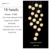 Nordic Glass Ball Led Pendant Lamp Gold Silvery for Staircase Living Room Hall Chandelier Home Decor Fixture
