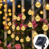 Solar Bubble Ball Light String Lights Outdoor Crystal Globe LED Fairy Lights Garden Party Easter Christmas Wedding Decorations