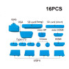 16pcs/set Colorful Silicone Anti Dust Plug Cover Stopper Laptop dust plug laptop dustproof usb dust plug Computer Accessories